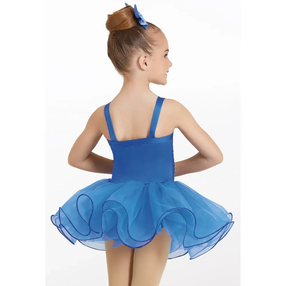 Pre-Owned Dance Costume Weissman 12410 6X-7 Child Purple Tutu Jazz Sequin